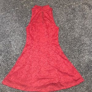 Floral Red Lace Dress